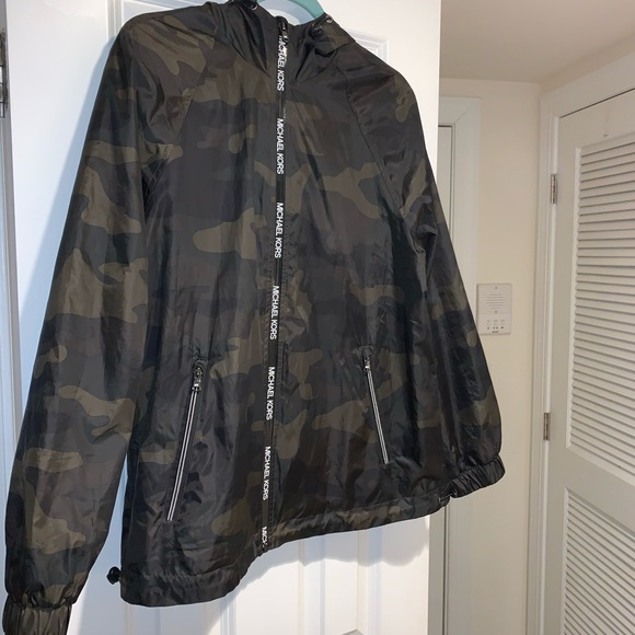 Michael Kors Camouflage Rain Jacket 